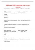 SSEPs and MEPs questions with correct answers