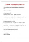 SSEP and MEP questions with correct answers