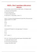 SSEPs - Part 1 questions with correct answers