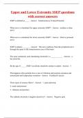 Upper and Lower Extremity SSEP questions with correct answers