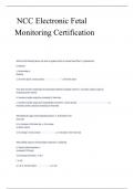 NCC Electronic Fetal Monitoring Certification Exam 2022(100% Verified)Actual test