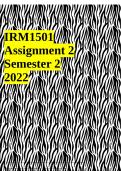 IRM1501  Assignment 2  Semester 2  2022