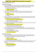 CDM FINAL EXAM NCLEX Questions Answered Summer 2023&period;