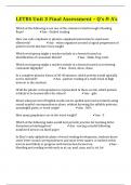 LETRS Unit 3 Final Assessment &ndash; Q&rsquo;s & A&rsquo;s