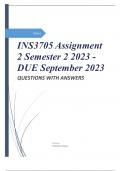 INS3705 Assignment 2 Semester 2 2023 - DUE September 2023