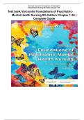 Test bank Varcarolis Foundations of Psychiatric- Mental Health Nursing 9th Edition Chapter 1-36 / Complete Newest Version 2022