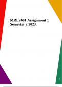 MRL2601 Assignment 1 Semester 2 2023.