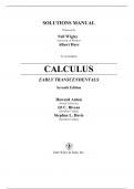 Solutions Manual To Accompany CALCULUS EARLY TRANSCENDENTALS Seventh Edition 