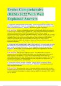 Evolve Comprehensive &lpar;HESI&rpar; 2022 With Well Explained Answers