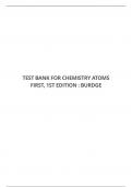 TEST BANK FOR CHEMISTRY ATOMS FIRST&comma; 1ST EDITION &colon; BURDGE