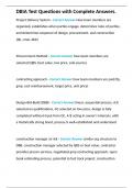 DBIA Test Questions with Complete Answers&period;