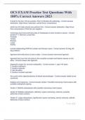 Package deal for OCS EXAM Practice Test Questions With 100&percnt; Correct Answers 2023