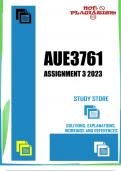 AUE3761 ASSIGNMENT 3 2023 - DUE 23 August 2023