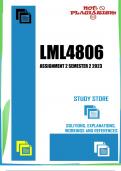 LML4806 Assignment 2 Semester 2 2023