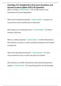 Sociology 101 Straighterline final exam
