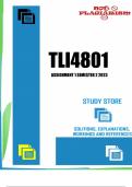 TLI4801 Assignment 1 Semester 2 2023 &lpar;827464&rpar; - DUE 10 August 2023
