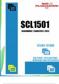 SCL1501 Assignment 1 Semester 2 2023 (815403) - DUE 18 August 2023