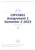 CMY2601 Assignment 1 Semester 2 2023. (Due 2 August 2023)