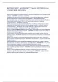 LETRS UNIT 5 ASSESSMENT&ALL SESSIONS 1-6  ANSWERED 2023-2024 