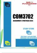 COM3702 Assignment 3 &lpar;PORTFOLIO&rpar; Semester 2 2023 &lpar;247606&rpar;