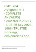 CMY3704 Assignment 1. (Due 14 August 2023)
