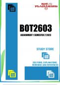 BOT2603 Assignment 1 Semester 2 2023
