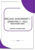 MRL2601 ASSIGNMENT 1 SEMESTER 2 - 2023 (588435)