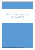 Ban3702 2020 Semester 2 Assignment 1. (Due 18 August 2023)