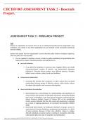 CHCDIV003 ASSESSMENT TASK 2 - Reserach Project.