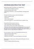 GEORGIA DDS PRACTICE TEST&vert;UPDATED&VERIFIED&vert;100&percnt; SOLVED&vert;GUARANTEED  SUCCESS