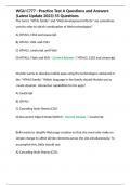 WGU C777 - Practice Test A Questions and Answers &lpar;Latest Update 2023&rpar; 55 Questions 