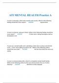 ATI MENTAL HEALTH Practice A proctored exam 2023/2024