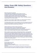 Safety&colon; Exam &lpar;ISB&colon; Safety&rpar; Questions And Answers&period;