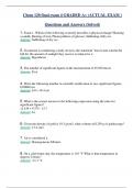 CHEM 120 Final Exam 4 ( Latest 2023 -2024 ) GRADED A+ (ACTUAL EXAM ) Questions and Answers (Solved)