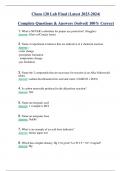 Chem 120 Lab Final (Latest 2023-2024) Complete Questions & Answers (Solved) 100% Correct