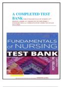 A Complete Test Bank With NGN NCLEX For Nursing Fundamentals 10th edition by Potter 7 Hall