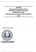 GGH3705 - ASSIGNMENT 1 SOLUTIONS &lpar;SEMESTER 02 - 2023&rpar;