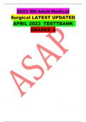 2023 RN Adult Medical Surgical LATEST UPDATED APRIL 2023 TESTTBANK  GRADED A