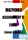 MAT1503 ASSIGNMENT 6 2023 Linear Algebra