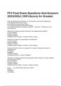 FF2 Final Exam Questions And Answers 2023&sol;2024 &lpar;100&percnt;Score&rpar; A&plus; Graded&period;