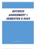 BOT2603 Assignment 1 Semester 2 2023