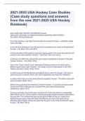 2021-2025 USA Hockey Case Studies (Case study questions and answers from the new 2021-2025 USA Hockey Rulebook)