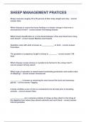 SHEEP MANAGEMENT PRATICES 4&vert;UPDATED&VERIFIED&vert;100&percnt; SOLVED&vert;GUARANTEED SUCCESS