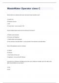TCEQ Class C Water Operator License exam 2023 with 100&percnt; correct answers