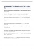 TCEQ Class C Water Operator License exam 2023 with 100&percnt; correct answers