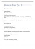 TCEQ Class C Water Operator License exam 2023 with 100&percnt; correct answers