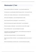 TCEQ Class C Water Operator License exam 2023 with 100&percnt; correct answers