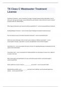 TCEQ Class C Water Operator License exam 2023 with 100&percnt; correct answers