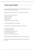 TCEQ Class C Water Operator License exam 2023 with 100&percnt; correct answers