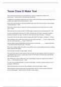 TCEQ Class C Water Operator License exam 2023 with 100&percnt; correct answers